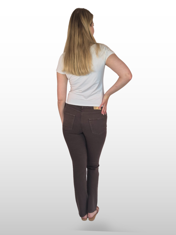 MAC MELANIE Straight Fit High Waist Deep Brown hinten