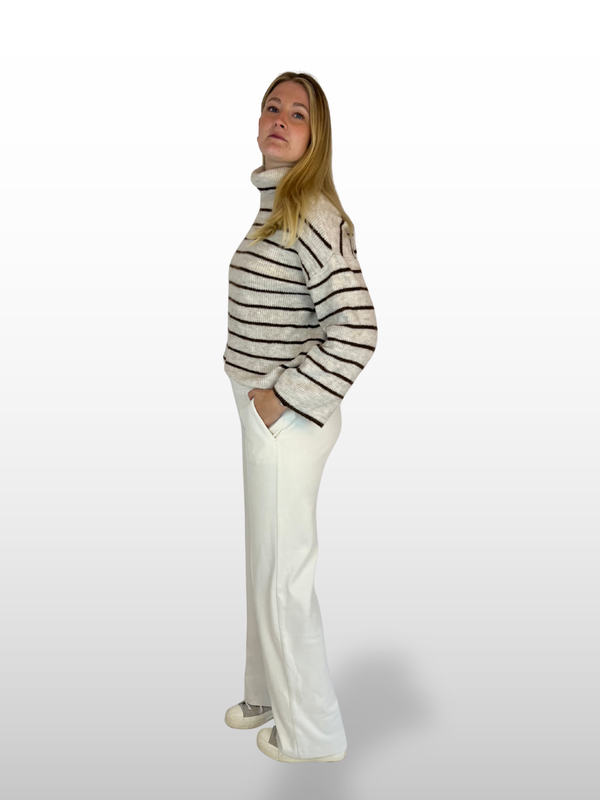 MAC Chiara Smart Straight Fit High Waist Vintage White seite