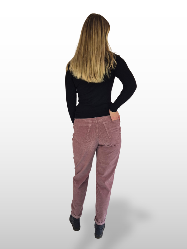 MAVI LAURA Baggy Cordhose High Waist Twilight Mauve hinten
