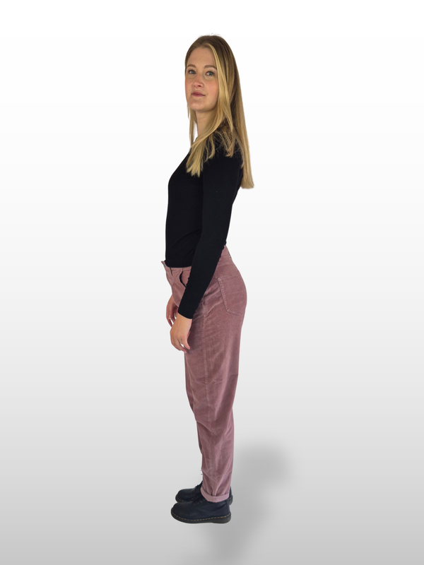 MAVI LAURA Baggy Cordhose High Waist Twilight Mauve seite