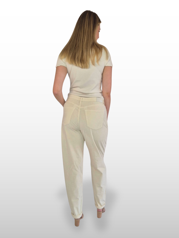 MAVI LAURA Baggy High Waist Cordhose Angora hinten