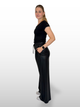 ONLY M Palazzo Lederimitat mit elastischen Gummizug High Waist Black seite