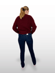 cross jeans ana P 489-272 mid waist slim fit deep blue ganzkörper hinten