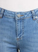 Bogilvy - Bootcut - High Waist - Light Blue Used - ILVY- Länge 34 - L34 - Länge 36 - L36 - vorne - Knopf - Detailansicht