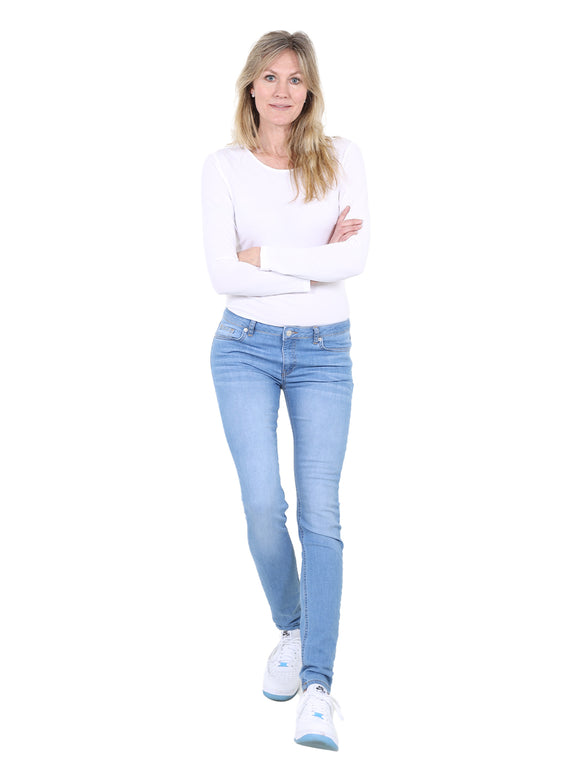 Screvet- Skinny Fit - Low Waist - Light Blue - Jewel - Länge 34 - L34 - Länge 36 - L36 - Länge 38 - L38 - vorne - Ganzkörper - Vorderansicht