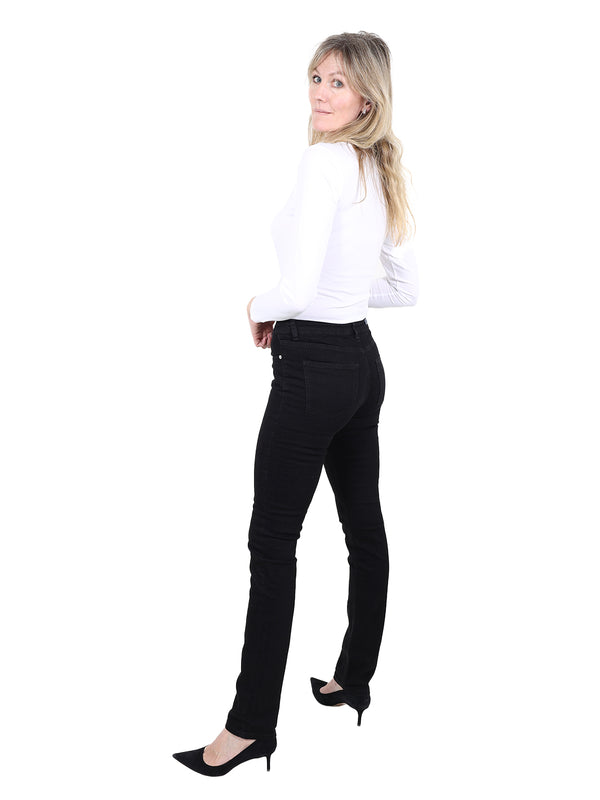 Screvet - Slim Fit - Mid Waist - Black - EMPLOY - Länge 34 - L34 - Länge 36 - L36 - Länge 38 - L38 - hinten - Ganzkörper - Rückansicht