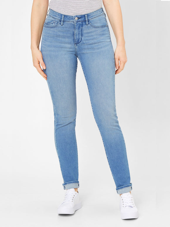 PADDOCK'S - PAT LIGHT DENIM, Slim Fit, Medium Stone, High Waist, Länge 34 - L34 - Länge 36 - L36 - Länge 38 - L38 - vorne - Beine - Vorderansicht