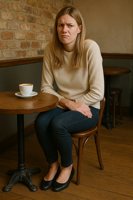 Das Tisch-Drama mit langen Beinen