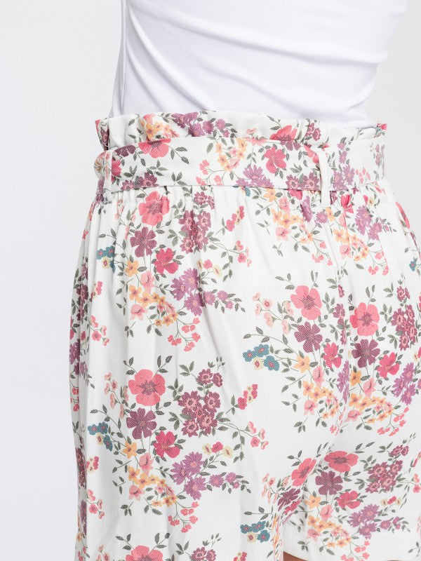 CROSS JEANS - Shorts, ECRU, Print, Hinten, Bund, Gesäß, Details