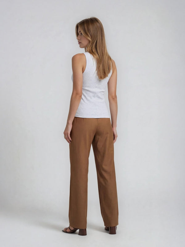 BOGILVY-JULIE-DAMENSOMMERHOSE-LEINENMIX-BRAUN-LANG