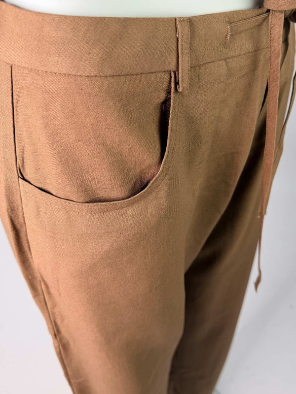 BOGILVY-JULIE-DAMENSOMMERHOSE-LEINENMIX-BRAUN-LANG