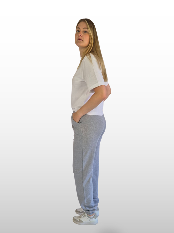 BOGILVY - STELLA, Straight Fit, Sweatpants, Mid Rise, Grey seite