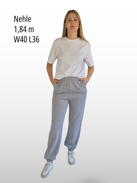 BOGILVY - STELLA, Straight Fit, Sweatpants, Mid Rise, Grey vorne