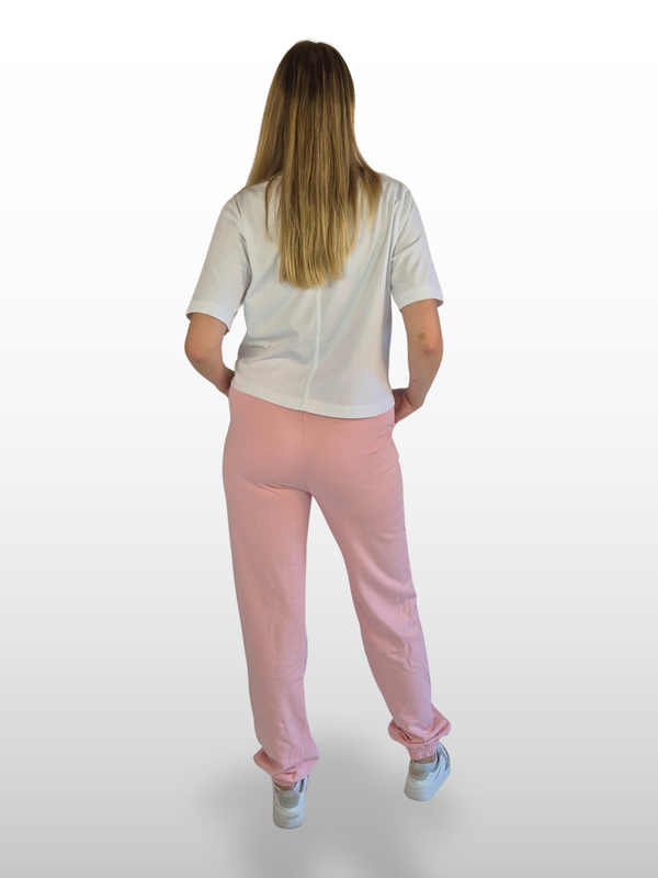 BOGILVY - STELLA, Straight Fit, Sweatpants, Mid Rise, Powder Pink hinten