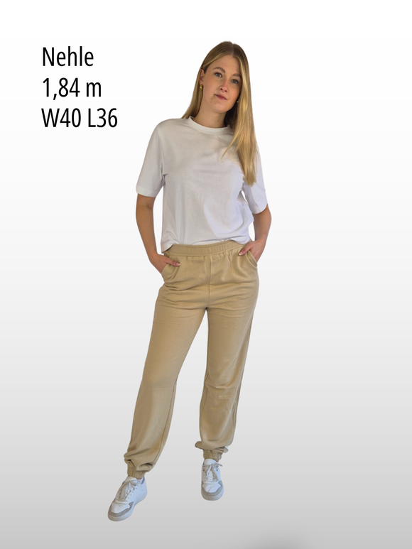 BOGILVY STELLA Straight Fit Sweatpants beige vorne