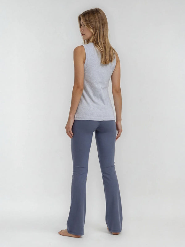 Bogilvy-Nylon Flared leggings-graublau-hinten