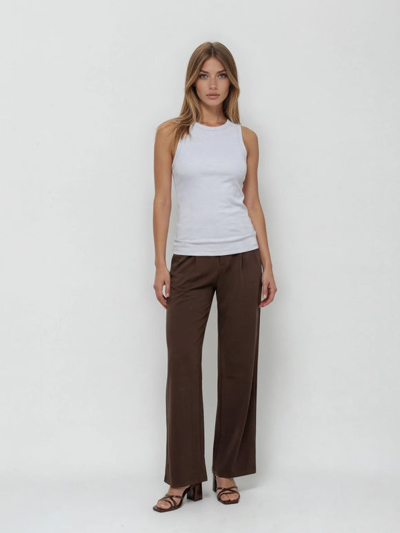 Bogilvy-weiche Modal Damenhose brown vorne