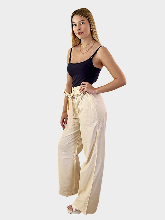 Bogilvy - CICI, Palazzo, Sommerhose, High-Waist, Sand seite 