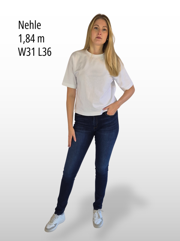 CROSS JEANS - ALAN, Skinny Fit, Mid-Waist, Dark Blue vorne