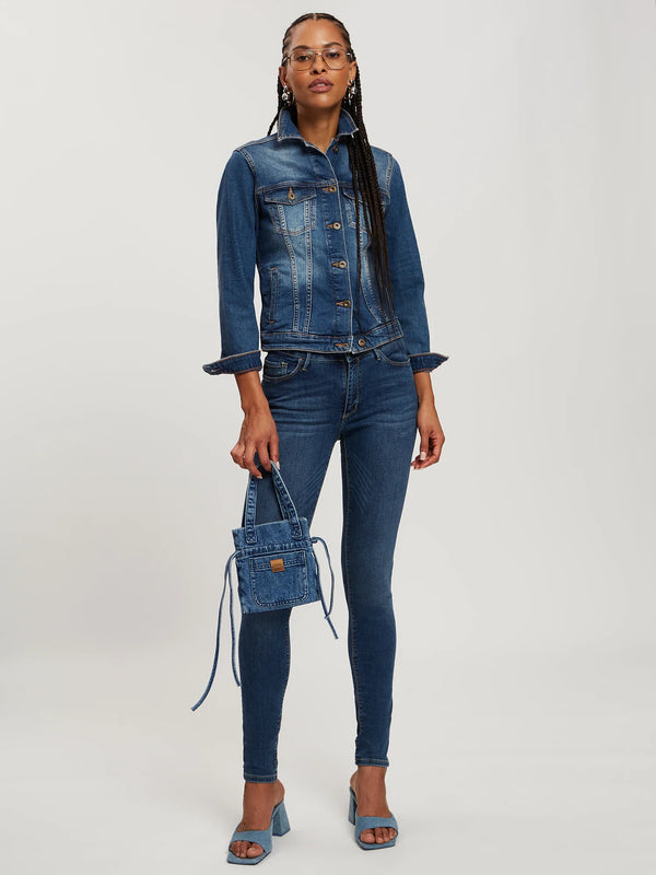 CROSS JEANS - ALAN, Skinny Fit, Mid-Waist, Dark Blue vorne