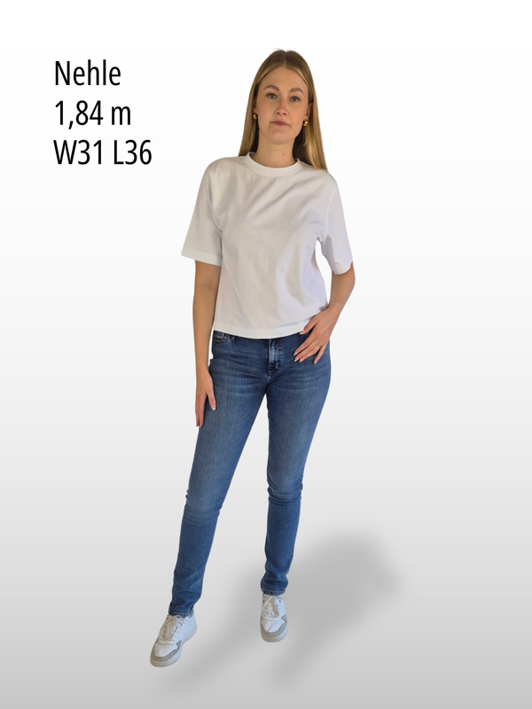 CROSS JEANS - ALAN, Skinny Fit, Mid-Waist, Sky Blue Used vorne