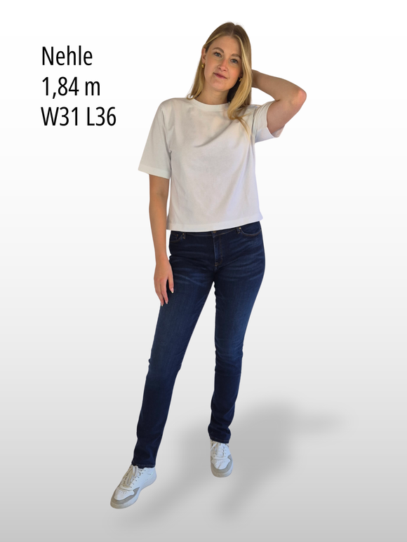 CROSS JEANS - ANYA Jeans, Slim Fit, Mid-Waist, Dark Blue vorne