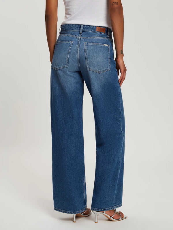 CROSS JEANS - Damen Jeans, Flare Fit, Mid Waist, Mid Blue hinten