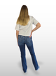 CROSS JEANS - LAUREN, Bootcut, Mid Waist, Mid Blue Used hinten