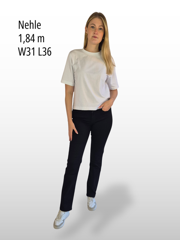 CROSS JEANS - ROSE Jeans, Straight Fit, Mid-Waist, Double Black vorne