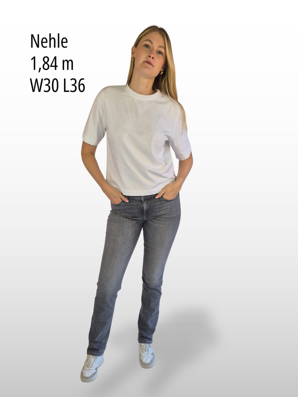 CROSS JEANS - ROSE Jeans, Straight Fit, Mid-Waist, Grey Used vorne