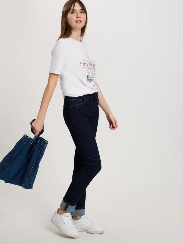 CrossJeans-P 489-268 ANYA -dunkelblau-rinsed