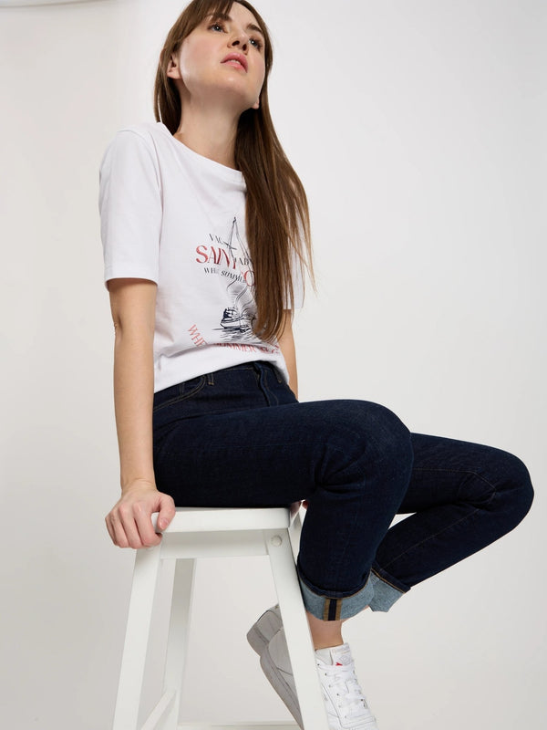 CrossJeans-P 489-268 ANYA -dunkelblau-rinsed