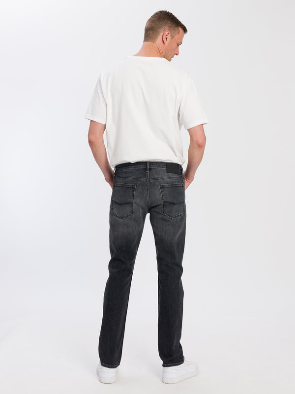 CROSS JEANS - DYLAN, Herren Jeans, Regular Fit, Black. Hinten, Ganzkörper