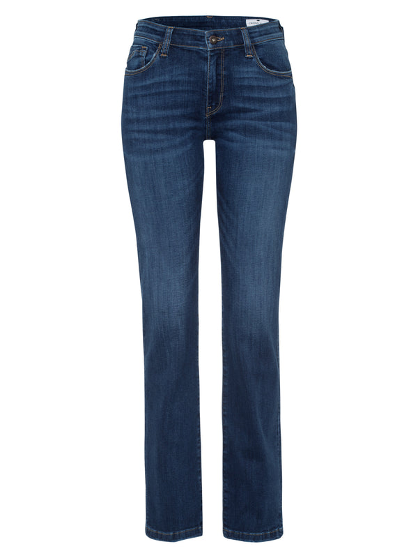 CROSS JEANS - LAUREN Jeans, Regular Fit, Deep Blue Used, Mid Waist, Länge 30 - L30 - Länge 32 - L 32 -Länge 34 - L34 - Länge 36 - L36 - Länge 38 - L38 - vorne - Beine - Detailansicht