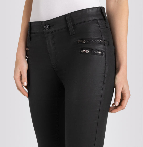 MAC - Skinny Zip, Black, Vorne, Seite, Seitlich, Details, 