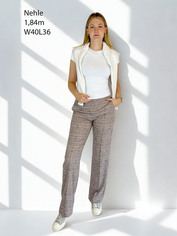 MAC Chiara Smart, Straight Fit, High-Waist, Autumn Rose Che_Ganzkörperbild_vorne