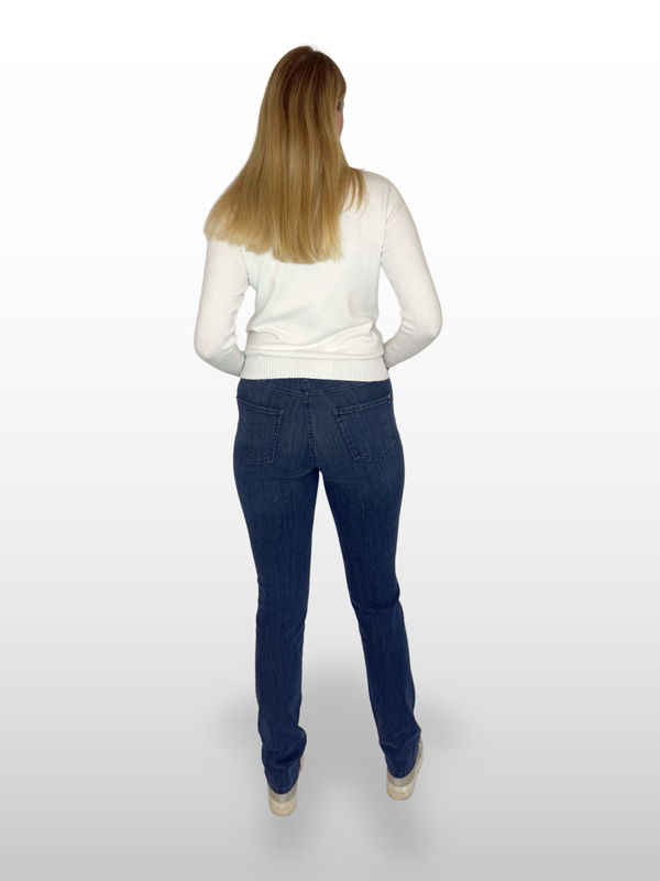 MAC - MELANIE, Straight Fit, High-Waist, Trendy mid Blue hinten