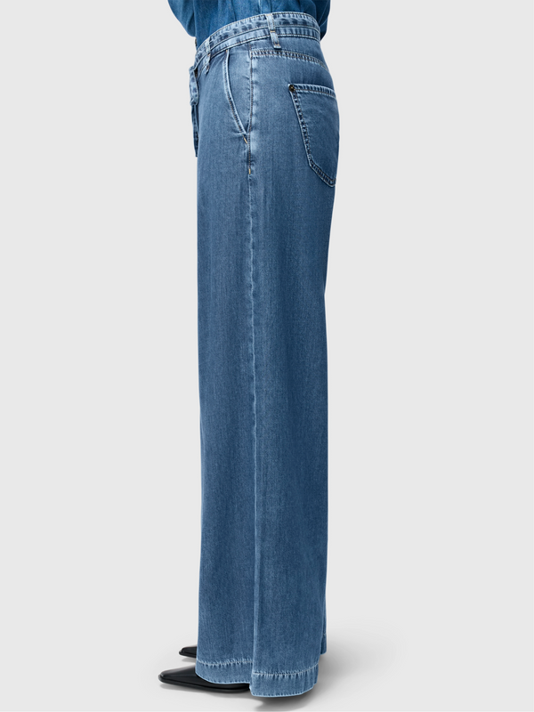 MAC - WENDY, Palazzo, Ultra Soft Denim, High Waist, Mid Blue Herita seite