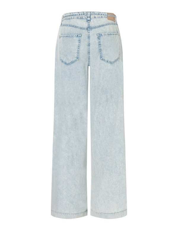 MAC - WENDY, Palazzo, Ultra Soft Denim, High Waist, Stormy Authentic hinten