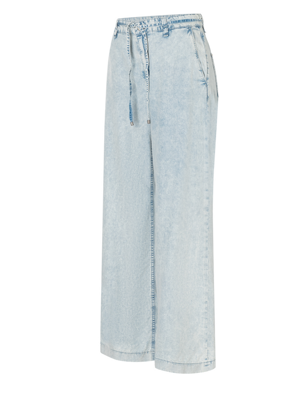 MAC - WENDY, Palazzo, Ultra Soft Denim, High Waist, Stormy Authentic seite