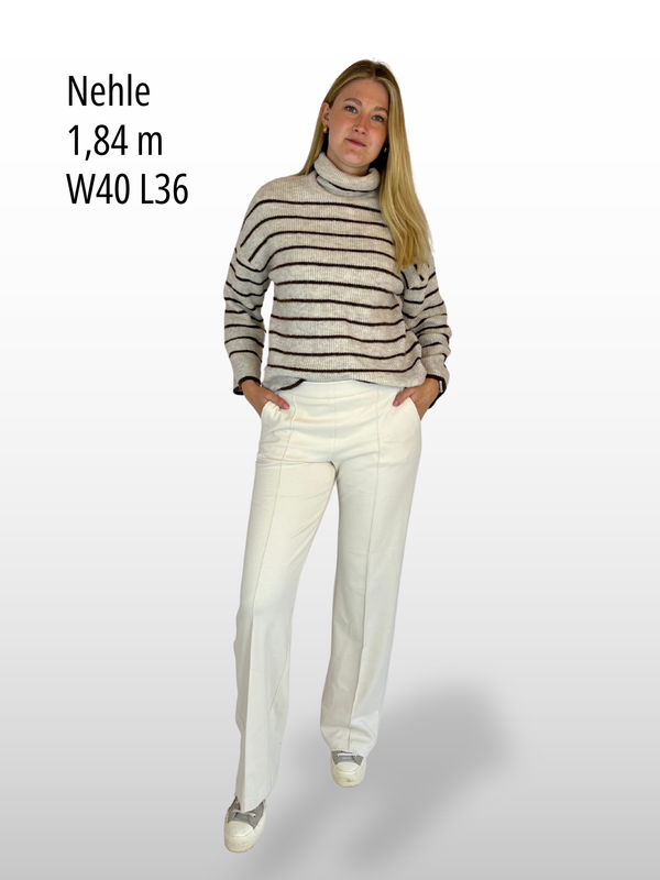 MAC Chiara Smart, Straight Fit, High-Waist, Vintage White vorne