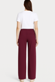 MAC Chiara Stoffhose Straight Leg Bordeaux Ganzkörper hinten