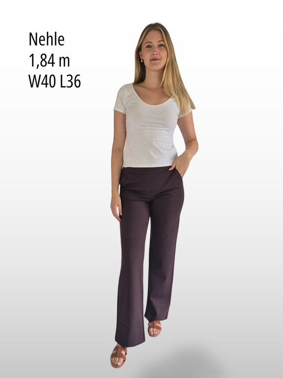 MAC Chiara, Straight Fit, High-Waist, Truffle Brown vorne