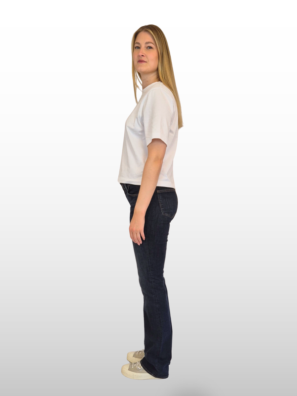 MAVI - Bella, Mid-Waist, Slim Bootcut, Dark Smokey Blue seitlich