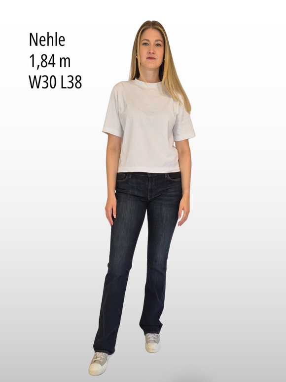 MAVI - Bella, Mid-Waist, Slim Bootcut, Dark Smokey Blue vorne