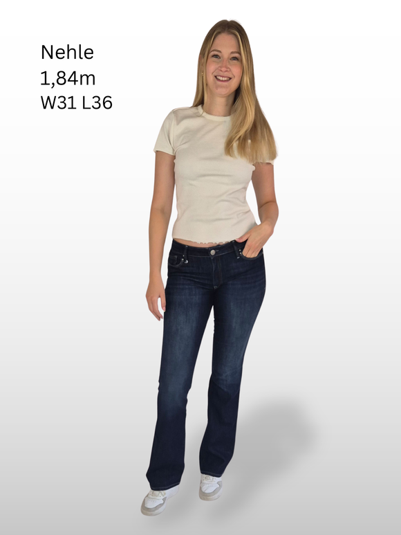 MAVI - Bella, Mid-Waist, Slim Bootcut, Rinse Miami Str vorne