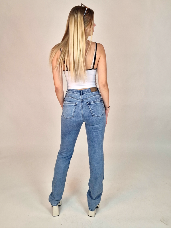 MAVI - KENDRA, Straight Fit, High-Waist, Lt. Brushed Glam hinten