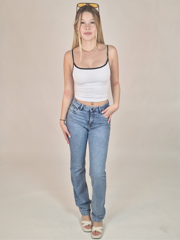 MAVI - KENDRA, Straight Fit, High-Waist, Lt. Brushed Glam vorne