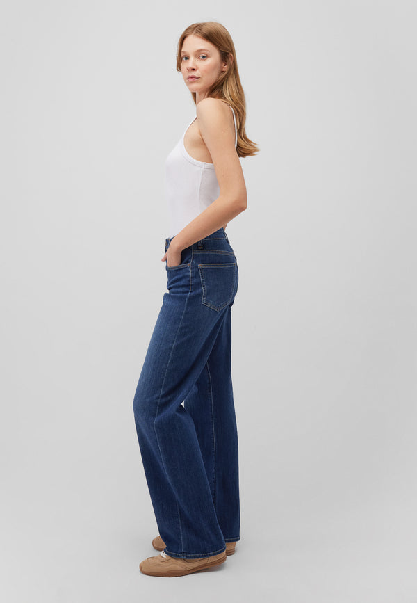 MAVI - MALIBU, High Waist, Loose Wide Leg, dark blue everyday seitlich