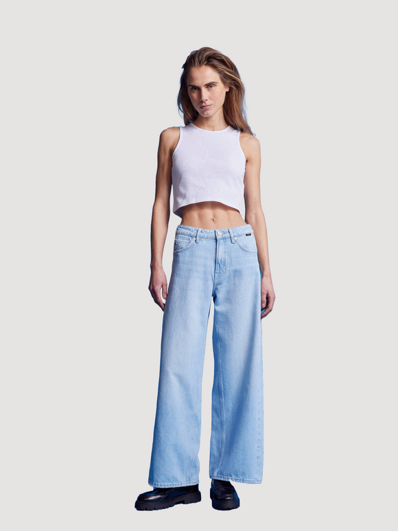 MAVI - SIENA, High Waist, Wide Leg, Lt Blue Denim vorne